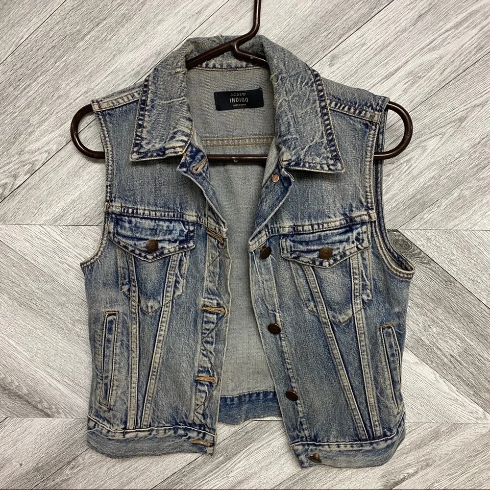 J. Crew | Denim Vest Indigo Patina Wash Size Small